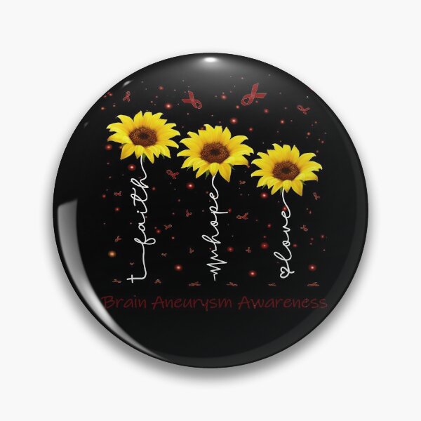 Item preview, Sunflower Faith Hope Love Brain Aneurysm Awareness designed and sold by largellie.