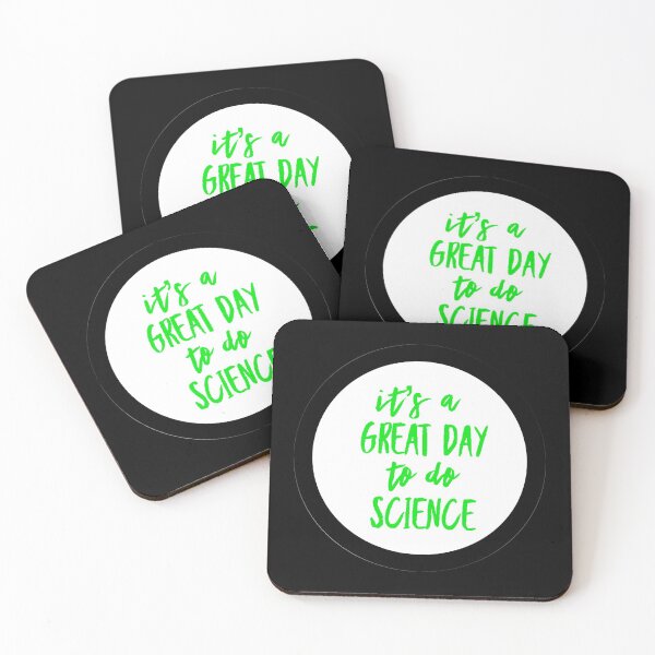 Item preview, It’s a great day to do science in white and green font on black background designed and sold by UncleStuScience.