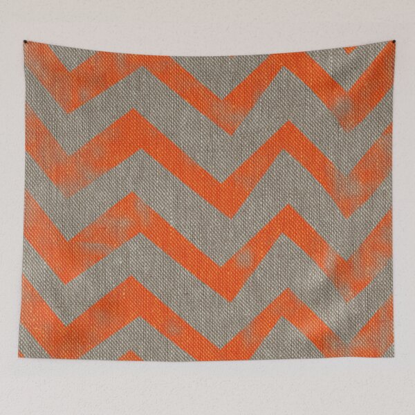 Item preview, Orange Chevron on Linen designed and sold by Vin  Zzep.