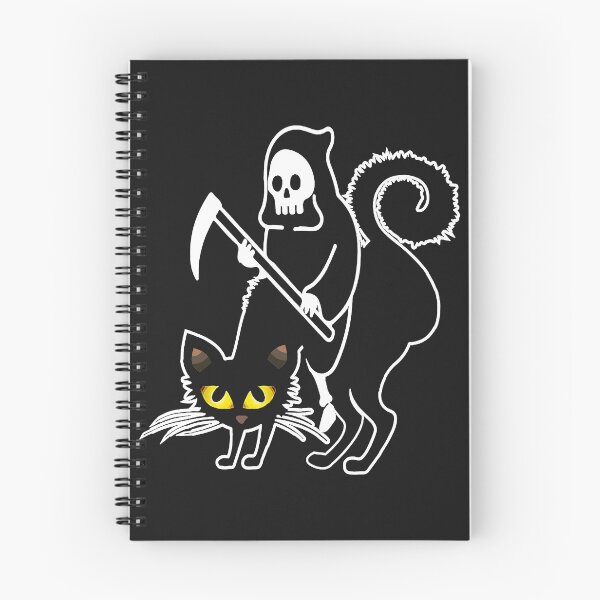 Item preview, Death Grim Reaper Riding a Black Cat Cool Halloween-Shirt designed and sold by JARELYSHOP.