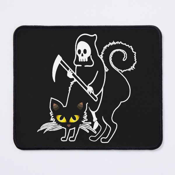 Item preview, Death Grim Reaper Riding a Black Cat Cool Halloween-Shirt designed and sold by JARELYSHOP.