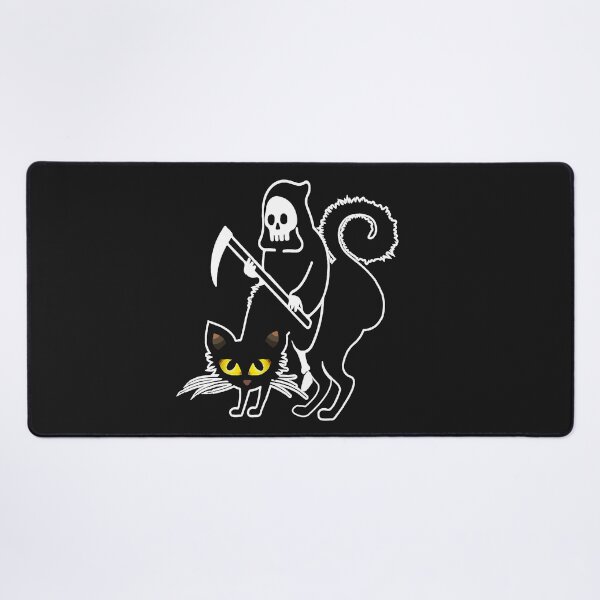 Item preview, Death Grim Reaper Riding a Black Cat Cool Halloween-Shirt designed and sold by JARELYSHOP.