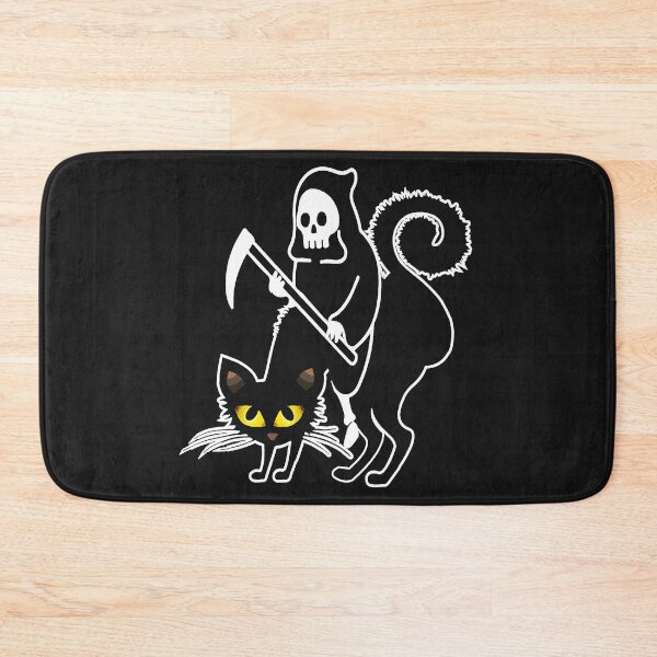 Item preview, Death Grim Reaper Riding a Black Cat Cool Halloween-Shirt designed and sold by JARELYSHOP.