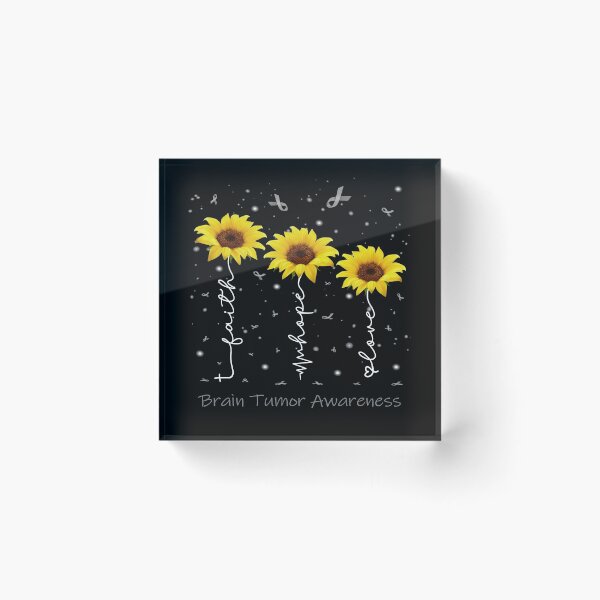 Item preview, Sunflower Faith Hope Love Brain Tumor Awareness designed and sold by largellie.