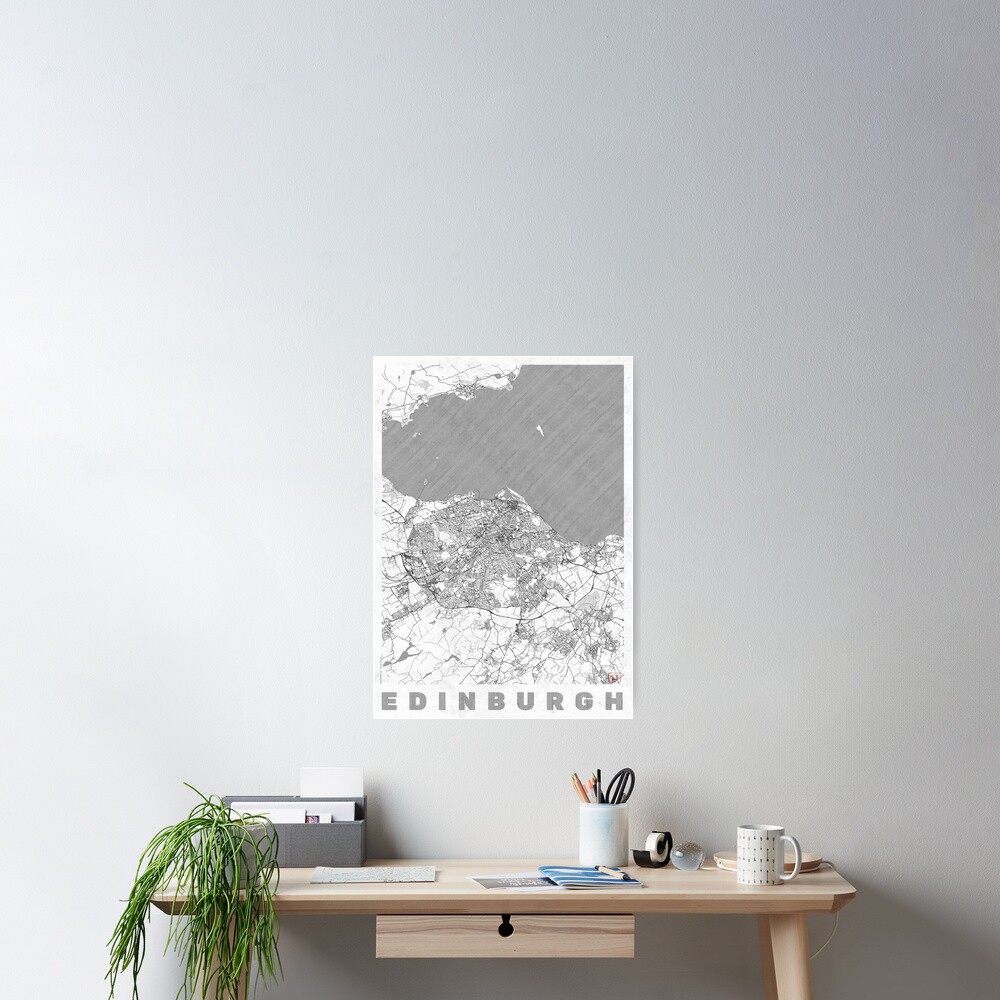 Edinburgh Map Line Poster