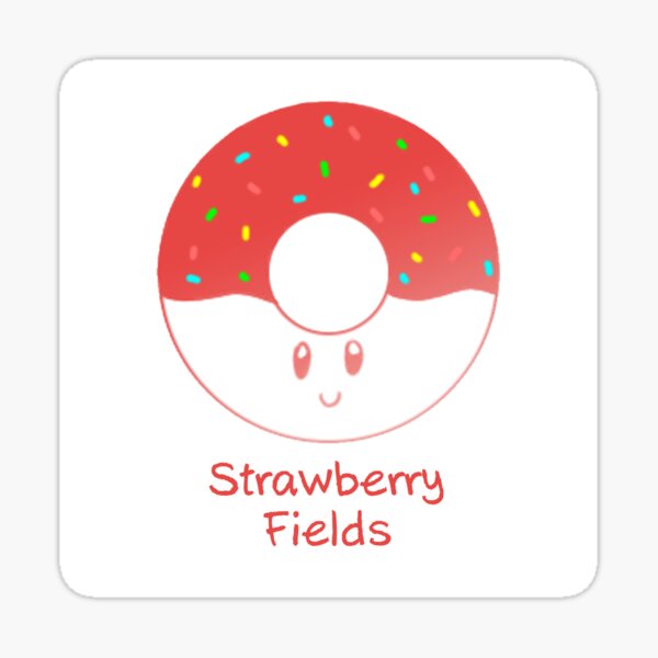 Strawberry Fields Donut Sticker