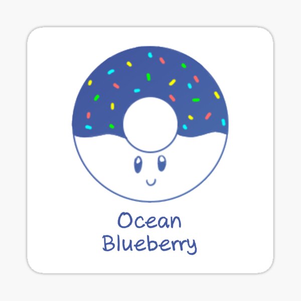 Ocean Blueberry Donut Sticker