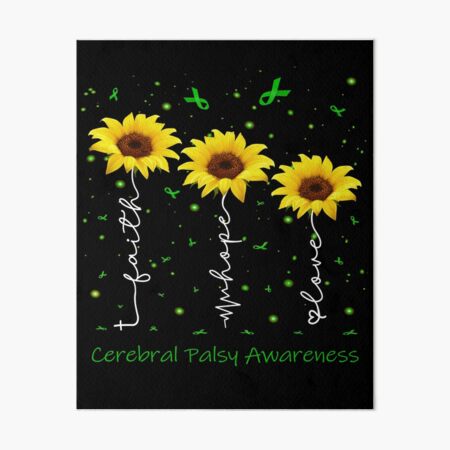 Item preview, Sunflower Faith Hope Love Cerebral Palsy Awareness designed and sold by largellie.