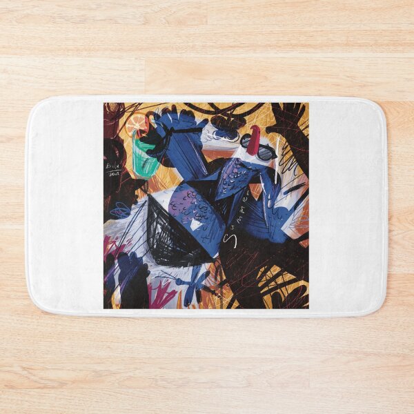 Item preview, Summer beach print with cocktail seagull designed and sold by BaluPictures.