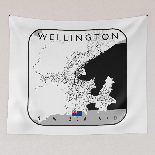 Item preview, WELLINGTON MAP NEW ZEALAND designed and sold by hatimelhag.