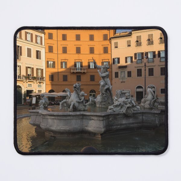 Item preview, Early Morning Warmth - Neptune Fountain on Piazza Navona in Rome, Italy designed and sold by Georgia Mizuleva.