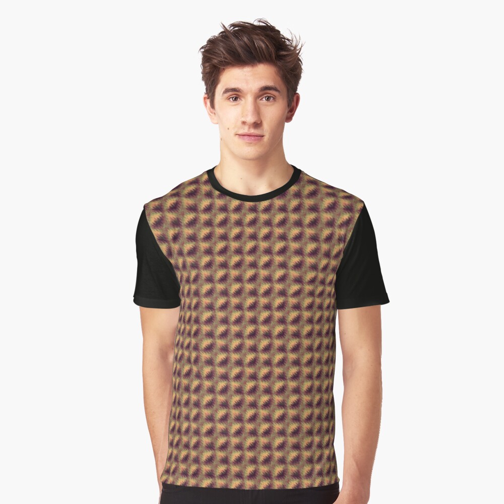 LOUIS VUITTON Grid Full Print Round Neck Pullover Short Sleeve Black 1