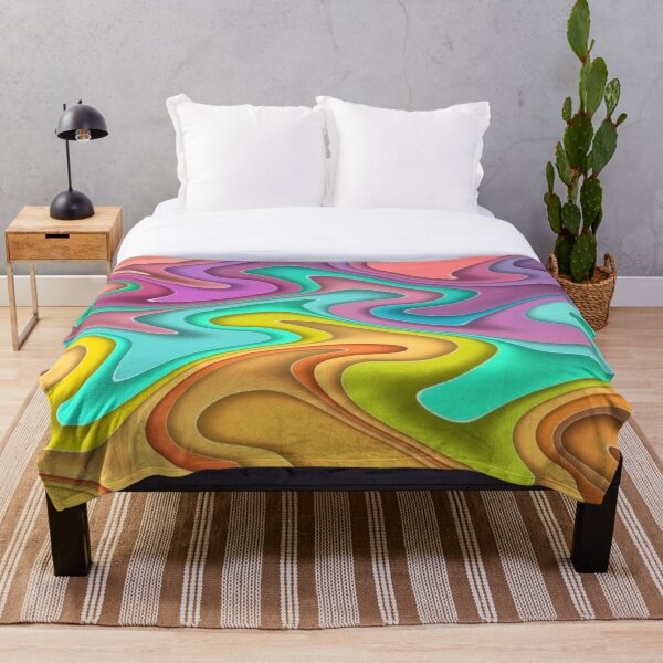 Item preview, Art Abstract Retro Pattern Multicolor Waves designed and sold by iziskosmos.