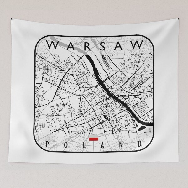 Item preview, WARSAW MAP POLAND designed and sold by hatimelhag.