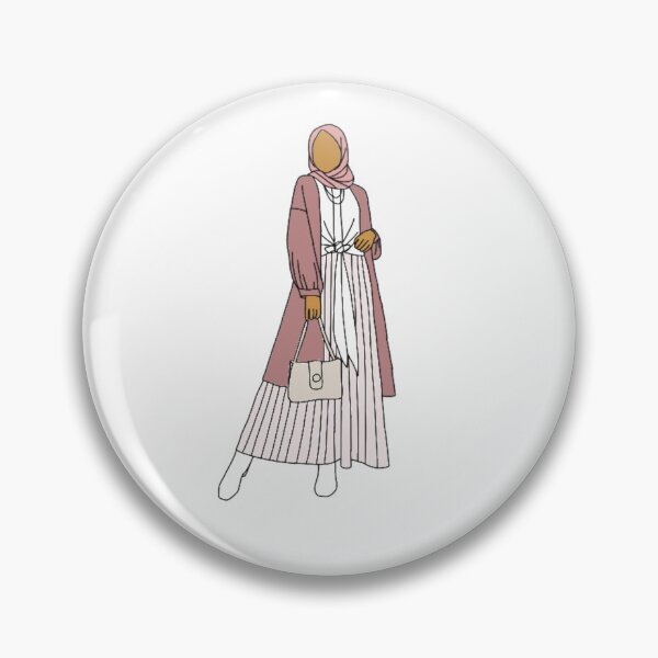 Item preview, Hijabi in pink designed and sold by The Hijabi Artist.