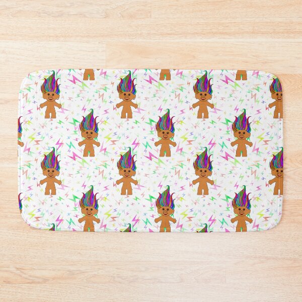 Item preview, Colourful Retro Troll Doll Print for 90s Kids - Rainbow Hair designed and sold by Illustratebynat.