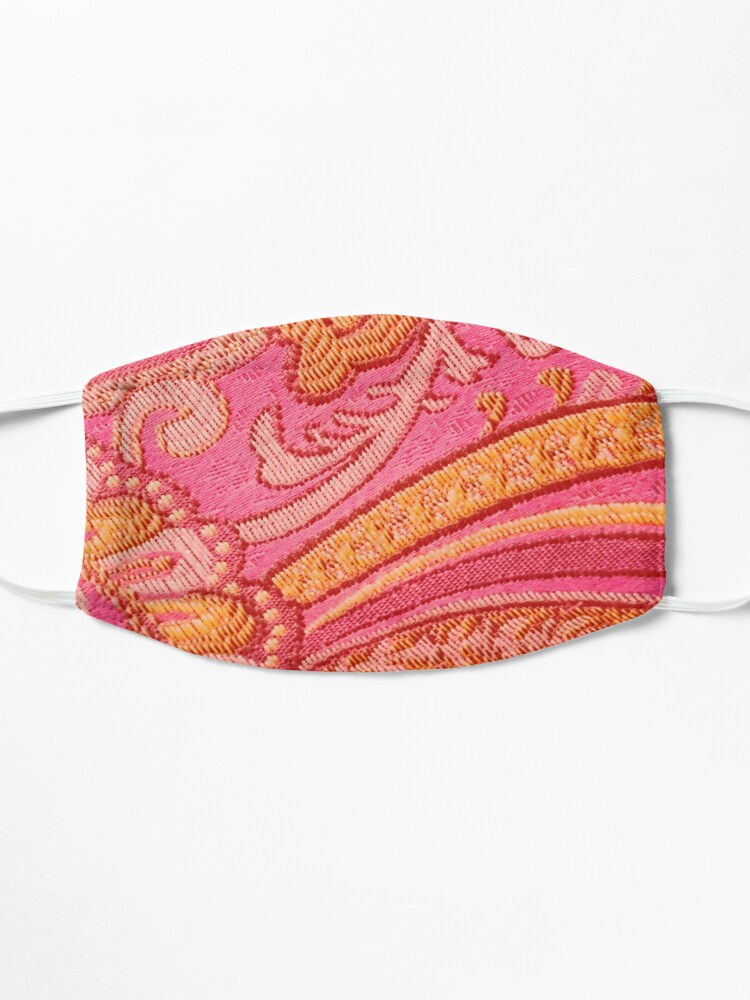 Alternate view of Pink Orange Swirl Design Classic Tapestry Mask