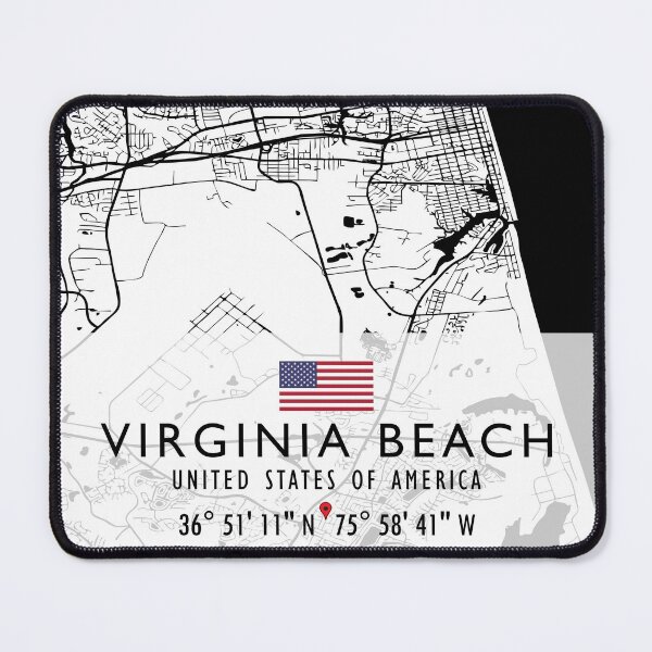 Item preview, VIRGINIA BEACH MAP USA designed and sold by hatimelhag.