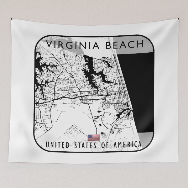 Item preview, VIRGINIA BEACH MAP USA designed and sold by hatimelhag.