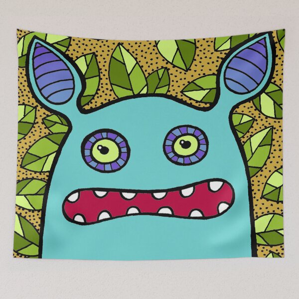 Item preview, Anxious Blue Monster designed and sold by SquashBlossom1.