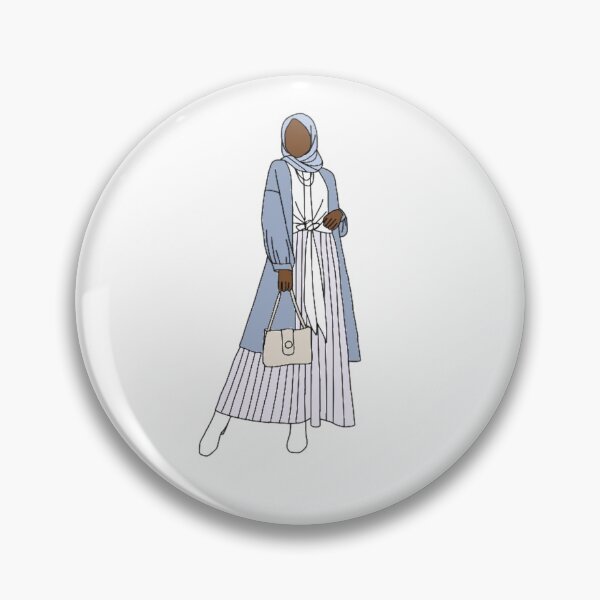 Item preview, Hijabi in blue designed and sold by The Hijabi Artist.