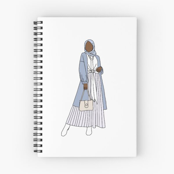 Item preview, Hijabi in blue designed and sold by The Hijabi Artist.