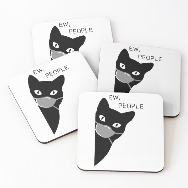 Item preview, EW people Black Cat Mask Quarantine designed and sold by zmallatpyp12.