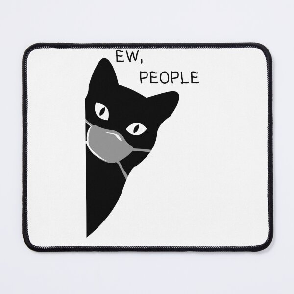 Item preview, EW people Black Cat Mask Quarantine designed and sold by zmallatpyp12.