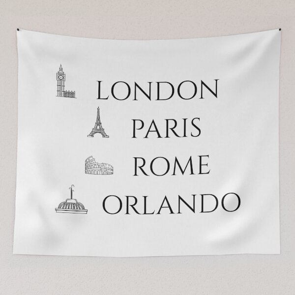 Item preview, Orlando Florida & London Paris Rome designed and sold by TYPhoenicians.