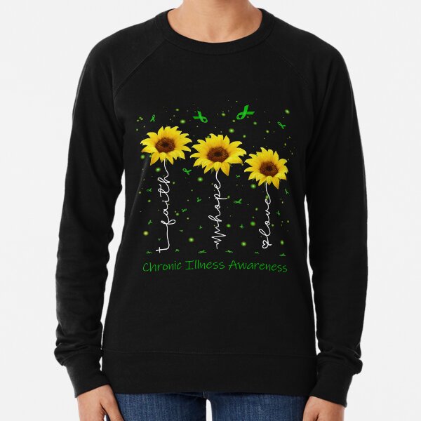 Item preview, Sunflower Faith Hope Love Chronic Illness Awareness designed and sold by largellie.