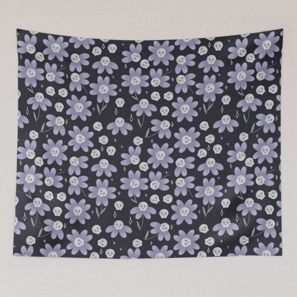 Item preview, Skull Flower designed and sold by WyrdandWoven.