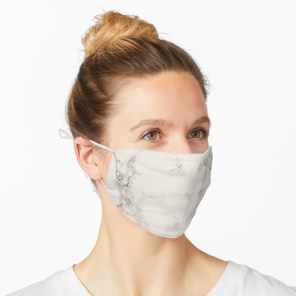 Marble Veined white and grey Calcutta Mask