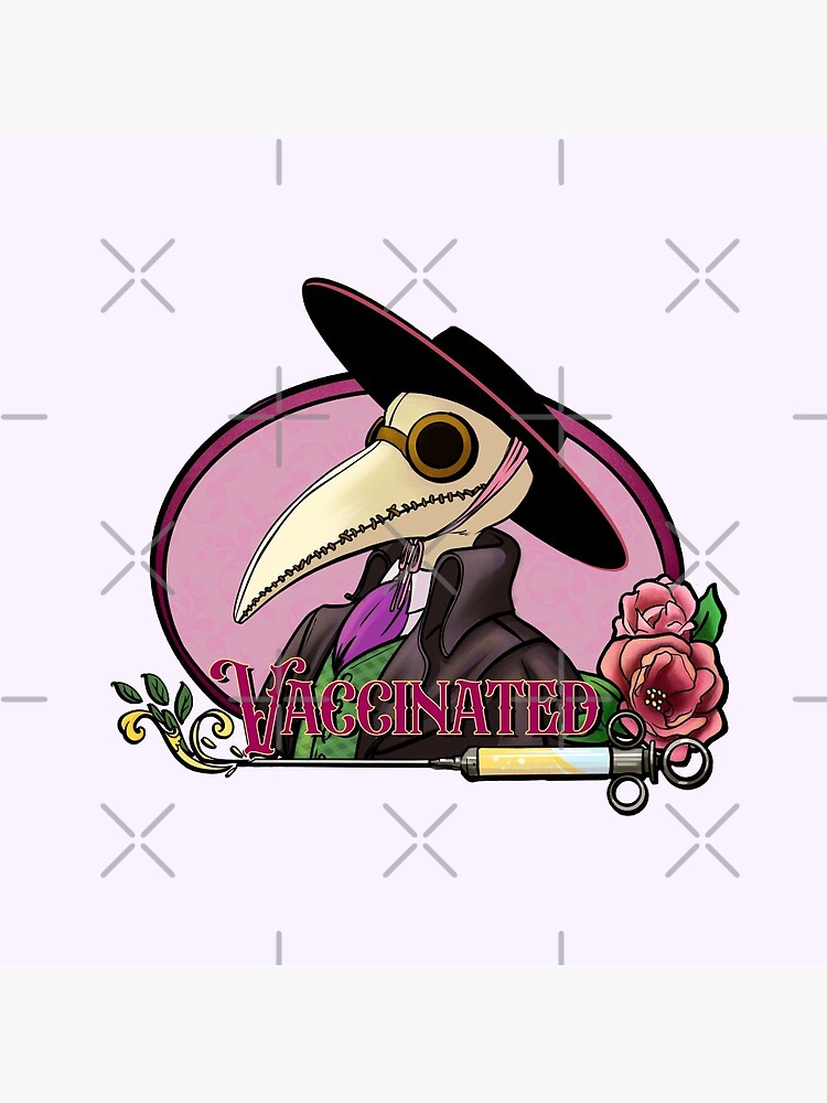 Disover Plague doctor vaccinated Pin Button