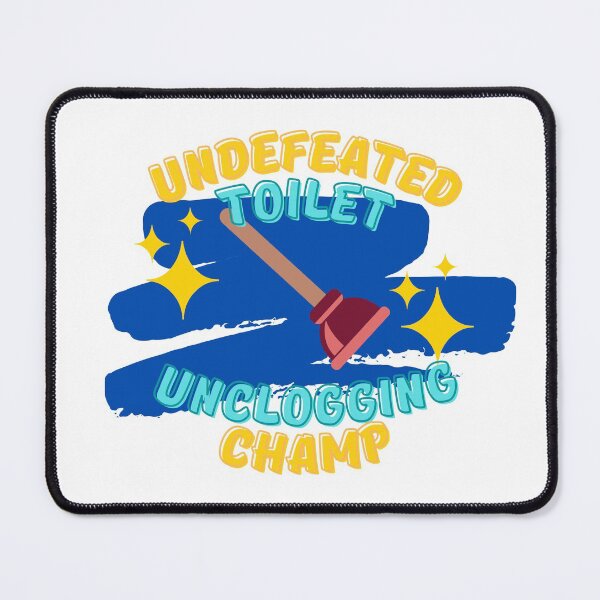 Item preview, Undefeated Toilet Unclogging Champ Dark Blue - Dad Gifts, Mom Gifts, Funny bathroom humour designed and sold by Teetee94.