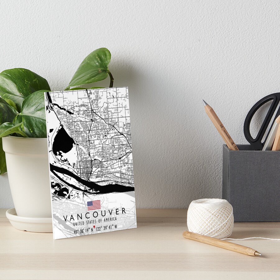 "VANCOUVER MAP USA" Art Board Print for Sale by hatimelhag Redbubble