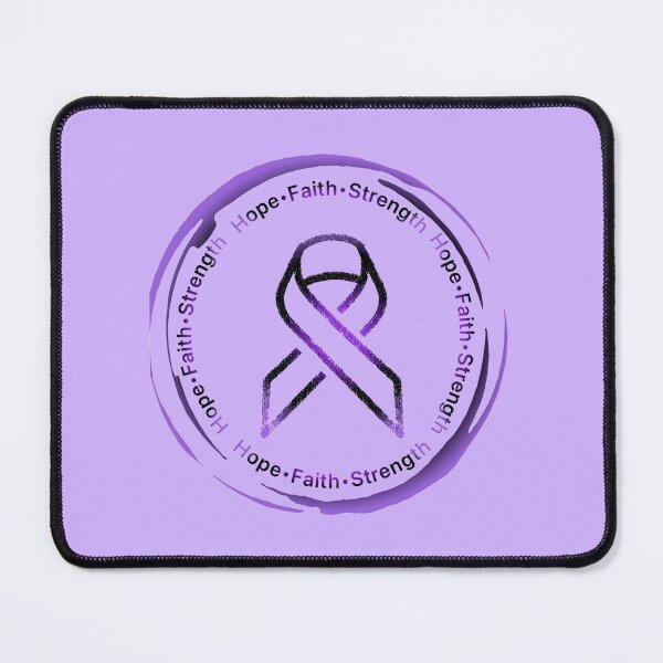 Item preview, Hope•Faith•Strength Awareness Ribbon (Purple&Black) 2 designed and sold by Chronic Illness Awareness Shop.