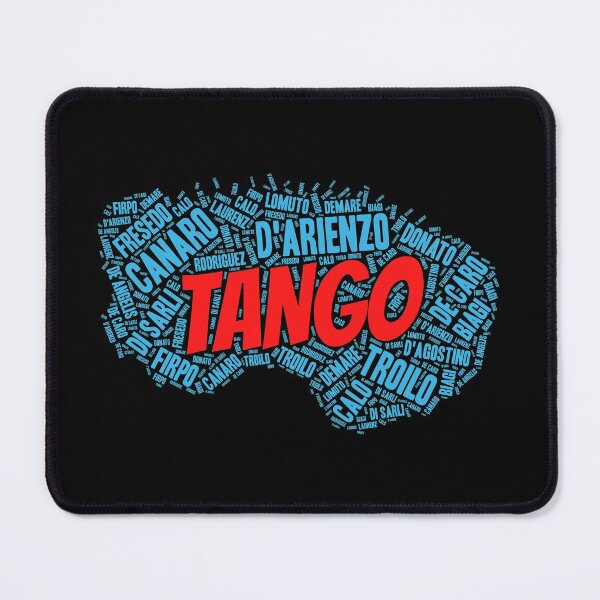 Item preview, Argentine Tango Orchestras Printed on Blue Bandoneon Word Art designed and sold by infinitetango.