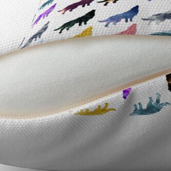 Alternate view of Wolf Pattern Throw Pillow
