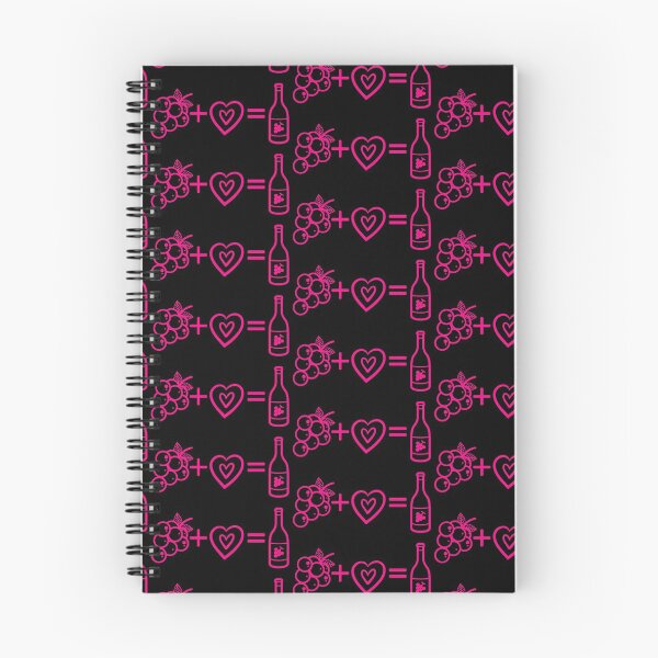 Item preview, Grapes plus Love equals Wine (Pink on Black) designed and sold by YourMateNate.