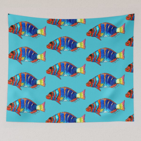 Item preview, "Harlequin Tuskfish" designed and sold by Skye Elizabeth  Carroll.