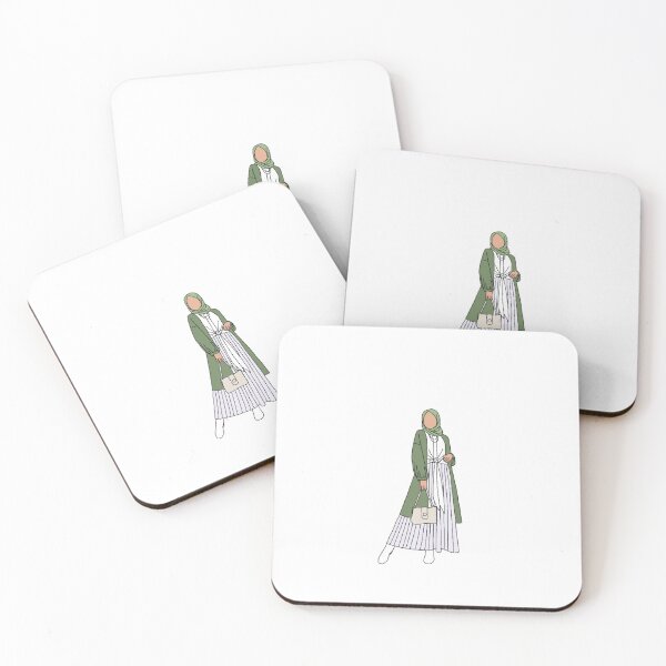 Item preview, Hijabi in green designed and sold by The Hijabi Artist.