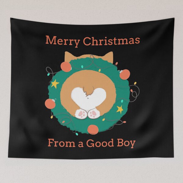 Item preview, Merry Christmas from a Good Boy Holiday Welsh Corgi Butt designed and sold by LittleFlairTee.