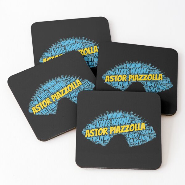 Item preview, Astor Piazzolla Tango Bandoneon Shaped Word Art designed and sold by infinitetango.