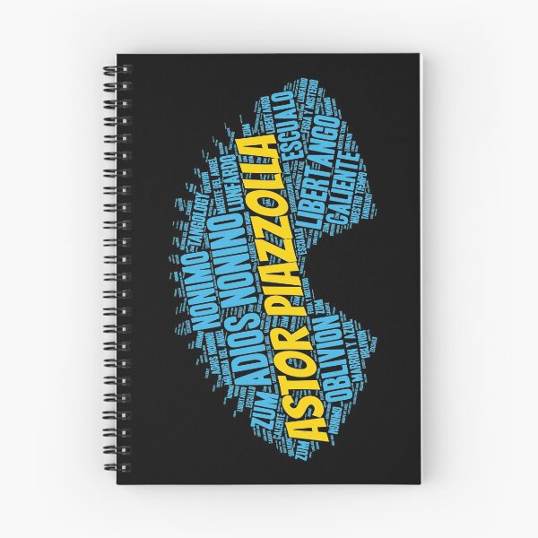 Aperçu de l'œuvre Astor Piazzolla Tango Bandonéon Forme Word Art créée et vendue par infinitetango.