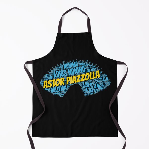 Item preview, Astor Piazzolla Tango Bandoneon Shaped Word Art designed and sold by infinitetango.