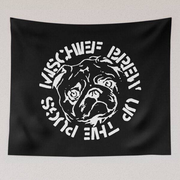 Item preview, Mischief American Punk Rock Essential, Dogs Mischief Up The Pugs designed and sold by PaulMasonn.