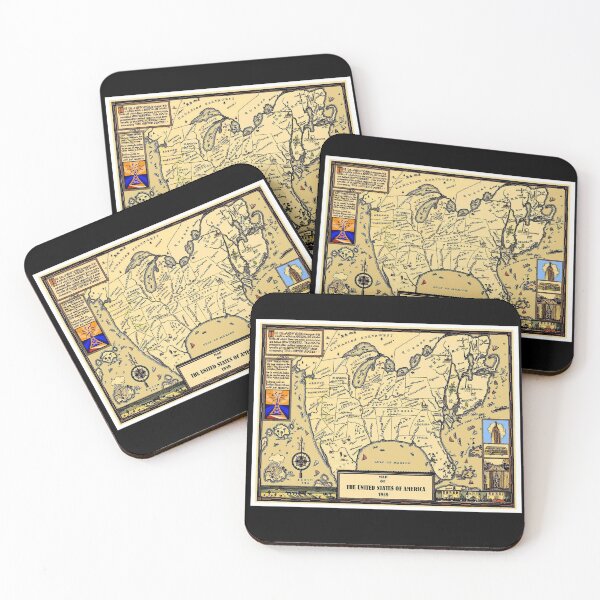 Item preview, UNITED STATES : Vintage 1939 Map Print designed and sold by posterbobs.