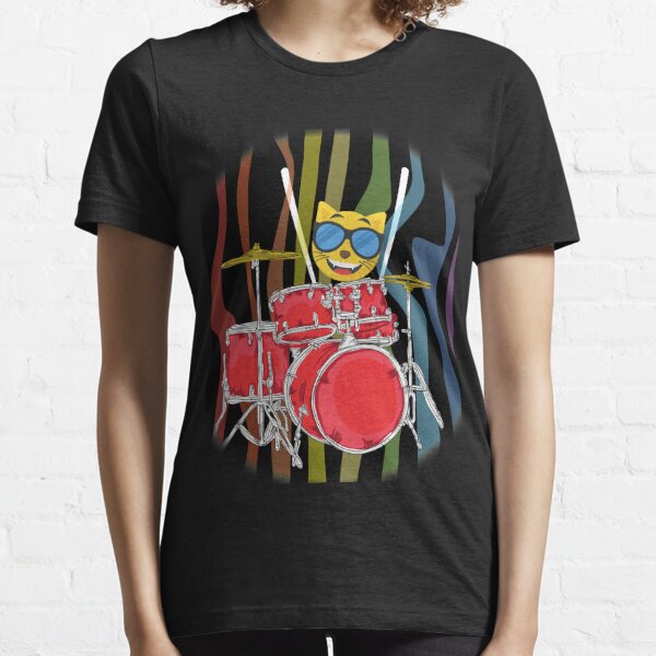 cat drummer shirt