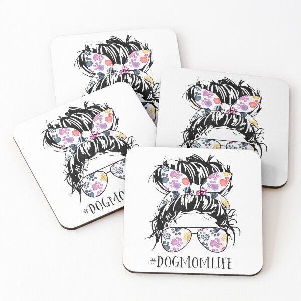 Item preview, Dog Mom Life Messy Bun Hair Mothers Day Women Animal Tees  designed and sold by vastscreen.