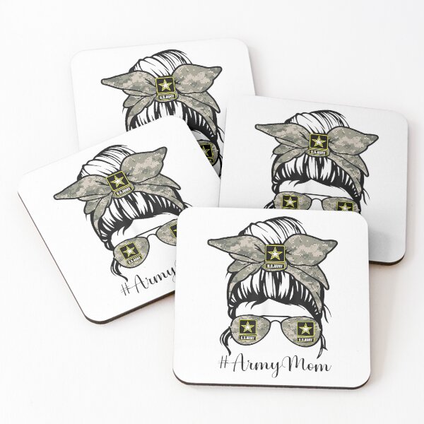 Item preview, Funny Army Mom Messy Bun Hair Glasses designed and sold by vastscreen.